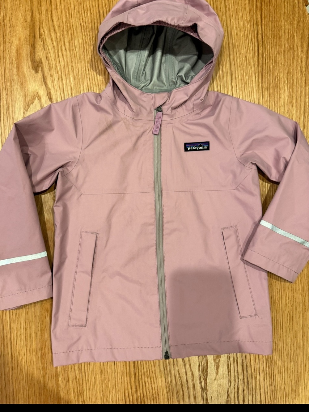 Patagonia Kids Light Mauve Hooded Raincoat